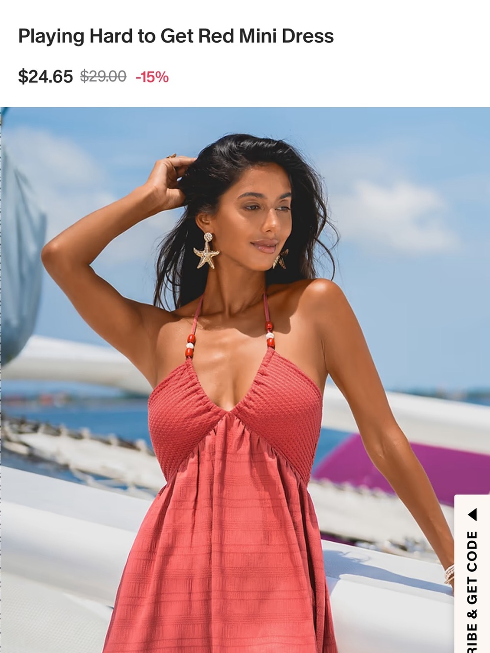Cupshe playing hard to get red mini dress new with tags